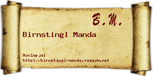 Birnstingl Manda névjegykártya